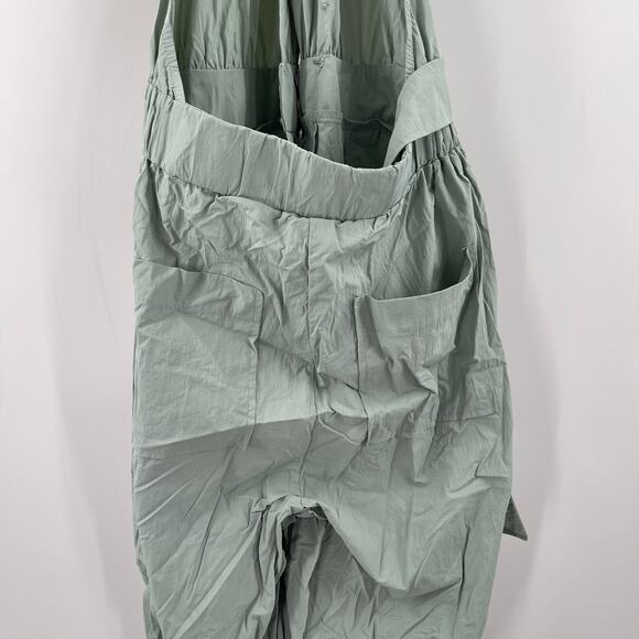 Forever 21 Jumpsuit SZ Medium Halter Cargo Light Blue/Green Parachute Cargo NWT - Picture 9 of 13